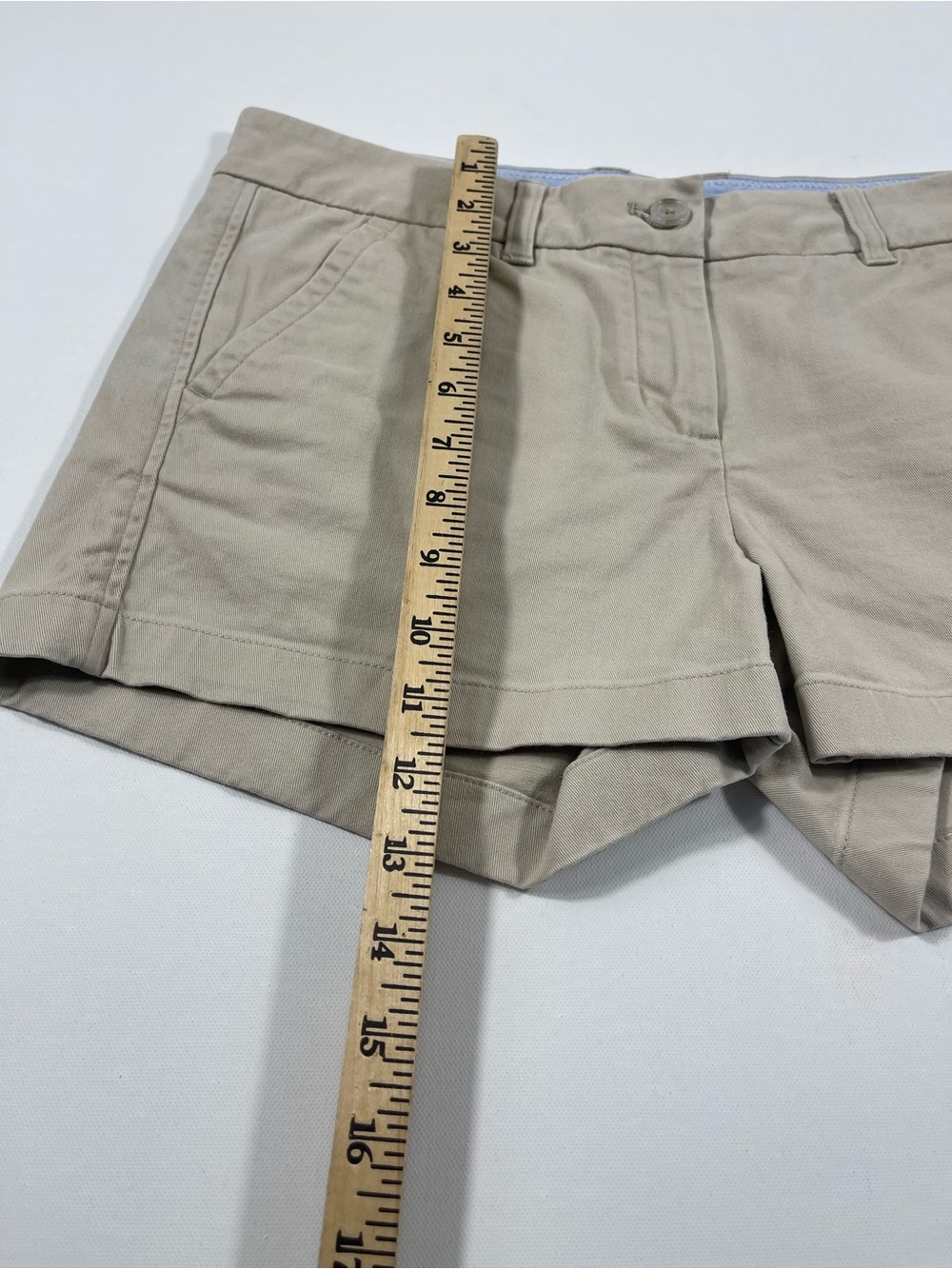 Southern Tide Women’s Size 6 Beige Chino Shorts Casual Cotton Flat Front SKU0213 - Picture 4 of 8